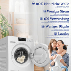 Evonox Clean 3 Stück Wäsche-Wollfilz-Trocknungsball – Natürlich und Umweltfreundlich