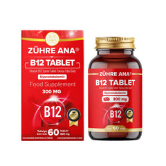 (2x 60 Tabletten) Zühre Ana Vitamin B12 Tabletten – Energie, Nerven & Immunsystem Unterstützung