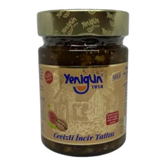 Yenigün Gold Serie Feigenmarmelade mit WALNUSSEN 400 g | 65 % Frucht | 10 % Walnüsse |Ohne Glukose & Zusatzstoffe