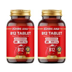 (2x 60 Tabletten) Zühre Ana Vitamin B12 Tabletten – Energie, Nerven & Immunsystem Unterstützung