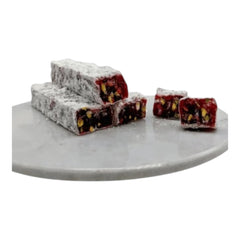 Granatapfel-Pistazien Fitil Lokum mit Puderzucker 400 g