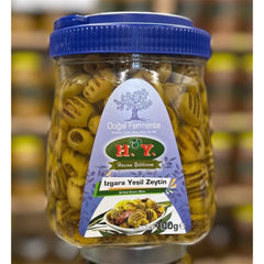 Olives vertes grillées – 700 g (Bursa Gemlik, fermentées naturellement)