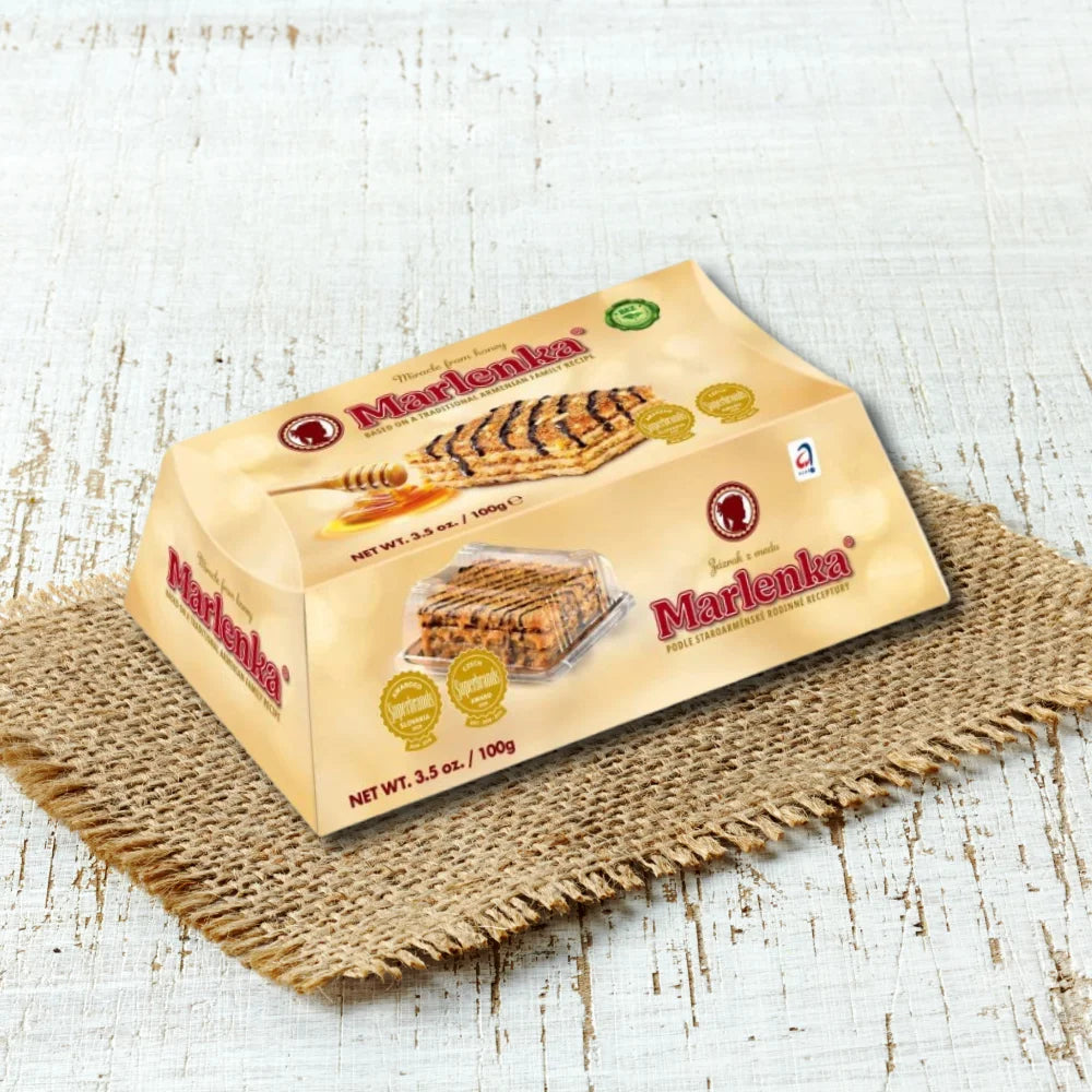 Honig- und Walnusstorte 100g - Marlenka