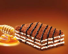 Honig-, Walnuss- und Kakaotorte 100g - Marlenka