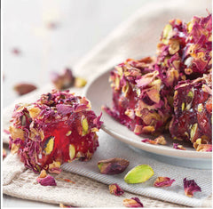 Lokum 350g • Antepfıstıklı, Narlı ve Gül Yaprağı kaplı