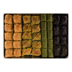Gemischte Baklava 1.5kg – Türkische Baklava Mischung mit Schokolade, Midye, Sarma und Pistazienbaklava
 - Aus Antep