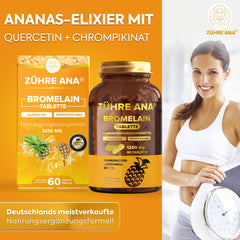 Zühre Ana Bromelain-Kapseln – 1250 mg, 60 Kapseln – Natürlicher Ananasextrakt