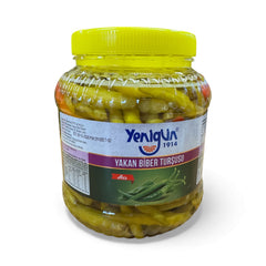 Yenigün Scharfe Peperoni in Salzlake • Traditionell Eingelegt • 1,5 kg Brutto / 650 g Netto