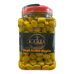 Olives vertes concassées artisanales de Muğla/Milas, avec de l'huile d'olive naturelle