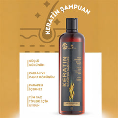 Hunca Care Keratin Complex Shampoo, Nährend und Reparierend, Für Alle Haartypen 675ml