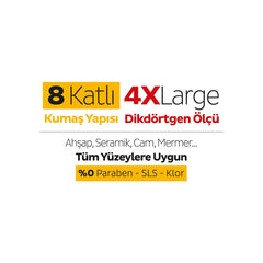 Sleepy Easy Clean 8-lagige 4XL Bodenstücher mit Schmierseife – Mop Kompatible Reinigungstücher 50 Blatt