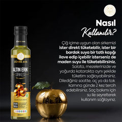 Zühre Ana Altın Erik Sirkesi 250ml | Doğal Fermente & Katkısız